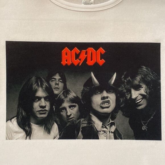 New AC/DC Rock Band Heavy Metal Mid-Weight Active Sweatshirt Size Large - Picture 2 of 3